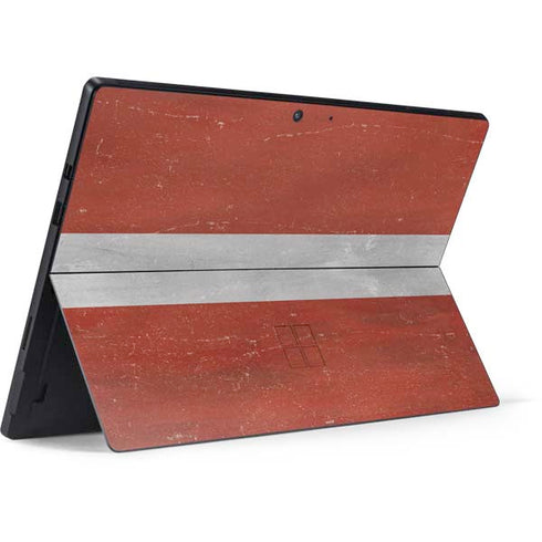 Latvia Flag Distressed Surface Pro 7 Skin